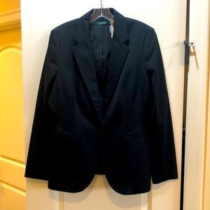 Ralph Lauren blazer NWT size 14 lined pockets still sealed black